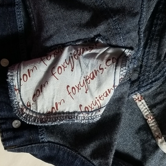 Vintage Foxy Jean Jacket Size S with Embroidered Back - Picture 6 of 8